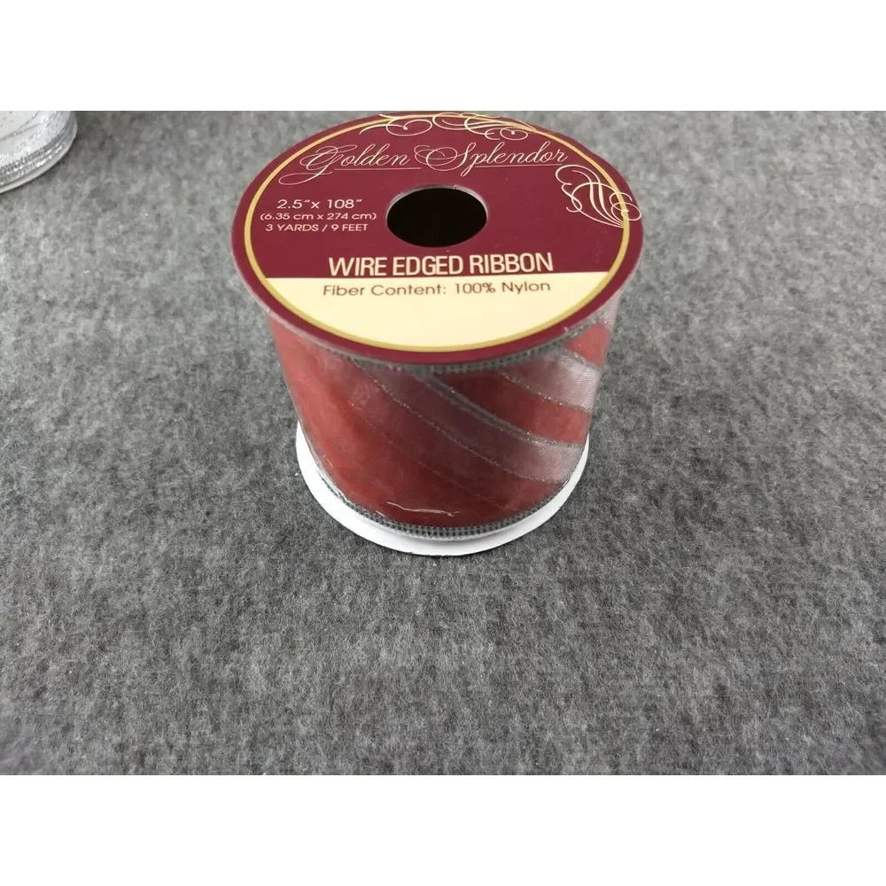 Golden Splendor Metallic Ribbon Wired 2.5